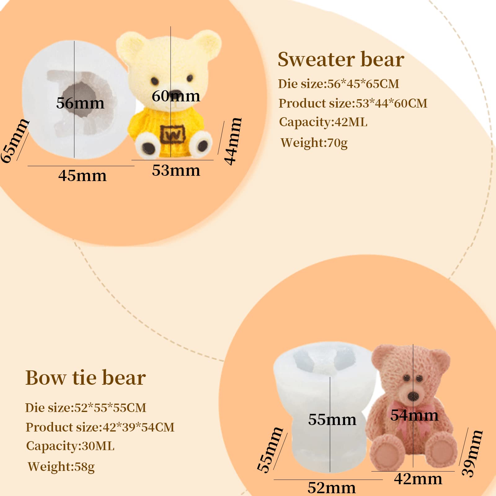 Amazon | 製氷皿 シリコン 可愛い 立体 クマ型 シリコンモールド 製氷